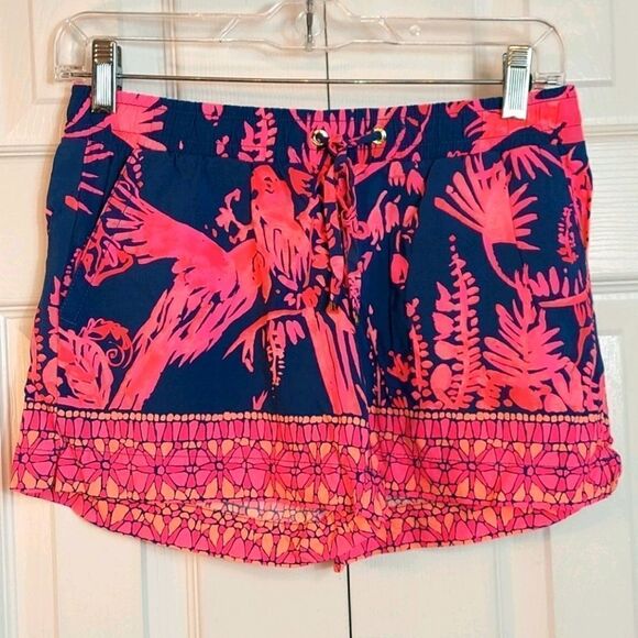 Lilly Pulitzer Printed Elastic Waistband Shorts XS - Picture 1 of 5